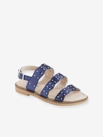 Studded Sandals for Girls blue dark solid
