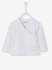 Stylish Baby Cardigan in Pure Organic Cotton grey light solid with design