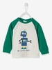 Stylish Top for Baby Boys white light solid with design