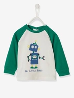 Stylish Top for Baby Boys white light solid with design
