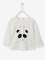 Stylish Top for Baby Girls white light solid with design