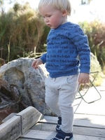 Sweatshirt & Trouser Outfit,  for Baby Boys blue dark all over printed