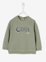 Sweatshirt,  “Cool Raoul” Croc with Skateboard,  for Baby Boys green light solid with design