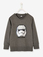 Sweatshirt for Boys,  with Reversible Sequins Motif,  Star Wars® grey dark solid with design