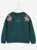 Sweatshirt green dark solid with design