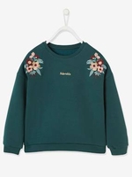 Sweatshirt green dark solid with design