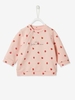 Sweatshirt with All-Over Print in Slub Fleece for Newborn Babies blue light all over printed