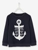 Sweatshirt with Anchor Motif in Bouclé Knit for Boys blue dark solid with design