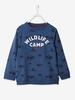 Sweatshirt with Bison Motifs for Boys blue dark all over printed