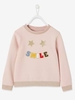 Sweatshirt with Embroidered Stars & Bouclé Details for Girls pink light solid with design