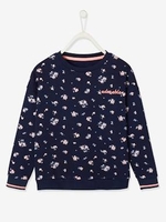 Sweatshirt with Floral Print,  for Girls blue bright all over printed