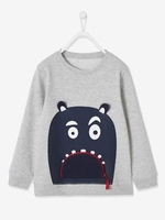 Sweatshirt with Fun Monster Motif for Boys grey light mixed color