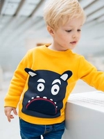 Sweatshirt with Fun Motif,  for Boys yellow dark solid with design