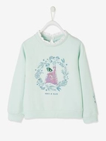 Sweatshirt with Glitter,  Disney Frozen®,  for Girls green light solid with design