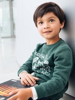 Sweatshirt with Graphic Motif,  for Boys blue dark mixed color