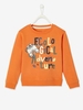 Sweatshirt with Graphic Motif for Boys orange medium solid with desig