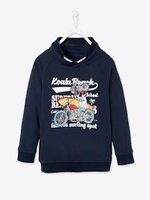 Sweatshirt with High Neck,  Panda Beach Motif,  for Boys blue dark solid with design