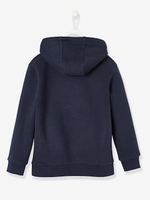 Sweatshirt with Hood & Motif in Bouclé,  for Boys blue medium mixed color