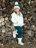 Sweatshirt with Hood & Sherpa Lining for Girls beige light mixed color