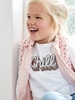 Sweatshirt with Iridescent Inscription for Girls white light solid with design