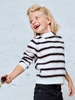 Sweatshirt with Iridescent Stripes,  for Girls white light striped