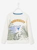 Sweatshirt with Leopard Motif for Boys white medium solid with design