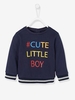 Sweatshirt with Message for Baby Boys blue dark solid with design