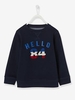 Sweatshirt with Motif in Bouclé,  for Boys blue dark solid with design