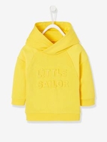 Sweatshirt with Motif in Relief for Baby Boys yellow dark solid with design