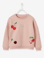 Sweatshirt with Motif in Reversible Sequins for Girls beige light mixed color