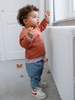 Sweatshirt with Padded Effect,  for Babies orange dark solid
