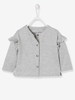 Sweatshirt with Press Studs,  Frills on the Sleeves,  for Baby Girls grey light mixed color