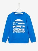 Sweatshirt with Printed Motif for Boys blue medium solid with design