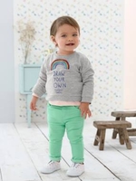 Sweatshirt with Rainbow Motif for Baby Girls grey light mixed color