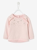 Sweatshirt with Ruffles,  for Baby Girls pink light solid with design