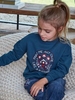 Sweatshirt with Russian Doll for Girls dark blue