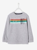 Sweatshirt with Skating Embroidery for Boys grey medium mixed color