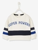 Sweatshirt with Stripe at the Bottom,  for Baby Boys white light solid with design