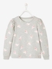 Sweatshirt with Unicorns for Girls light grey/print