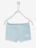 Swim Shorts for Babies with Cheeky Shark Head Motif blue light solid
