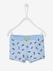 Swim Shorts with Bird Print for Babies blue medium striped