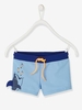 Swim Shorts with Fun Shark,  for Boys blue medium solid with design