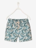 Swim Shorts with Jungle Print & Magic Effect for Boys green medium all over printed