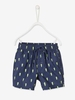 Swim Shorts with Seahorses,  for Babies blue dark all over printed