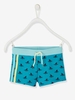 Swim Shorts with Sharks for Boys blue medium all over printed