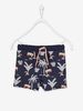 Swim Shorts with Tigers for Boys dark blue/print