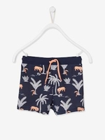 Swim Shorts with Tigers for Boys dark blue/print