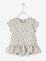 T-Shirt with Leopard Print,  for Baby Girls beige light all over printed
