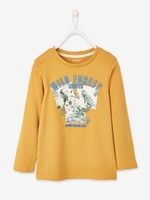 T-Shirt with Photoprint Jungle Motif for Boys yellow medium solid wth design