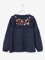 Top with Frills for Girls white light solid with design